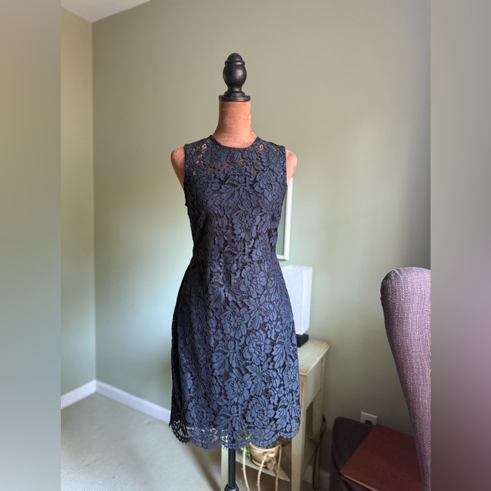 Banana Republic Midnight Lace Overlay Dress
